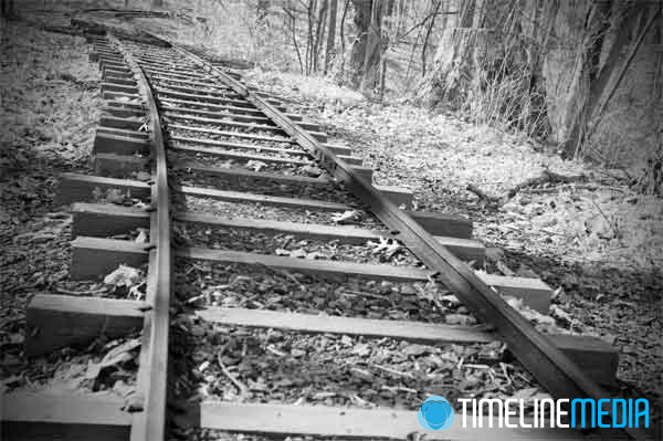 small railroad track in infrared light around Burke Lake Park ©TimeLine Media