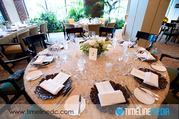 celebration dinner place setting at the Four Seasons in Washington, DC ©TimeLine Media