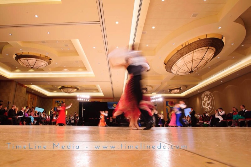 Long exposure of dancers at the 2013 USA Dance Mid-Atlantic Championships in Maryland  ©TimeLine Media