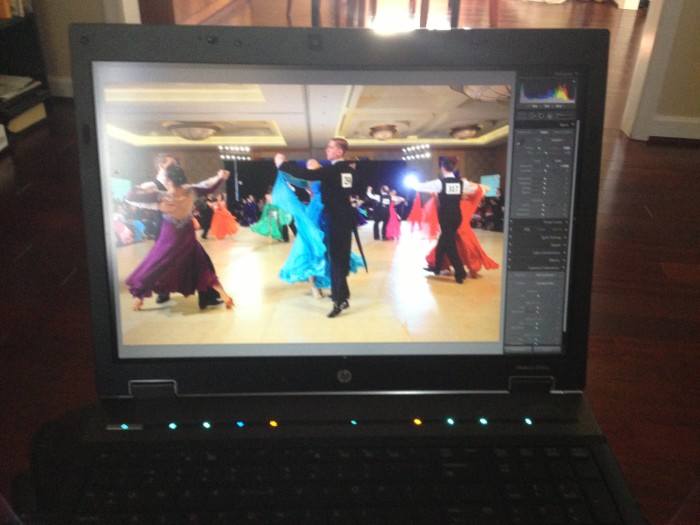 Editing photos in Lightroom ballroom dance edit, www.timelinedc.com