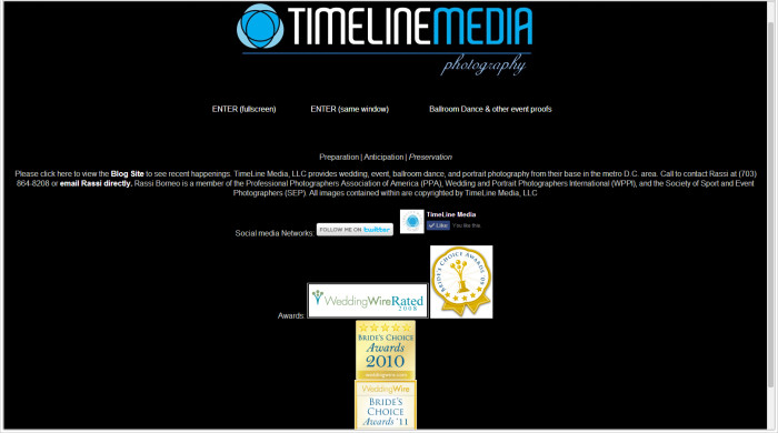 TimeLine Media portfolio site