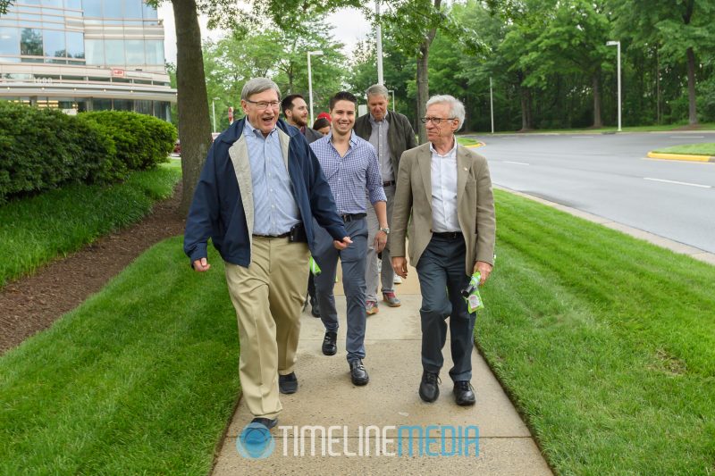 John Foust and Sol Glasner leading the walking group through Tysons ©TimeLine Media