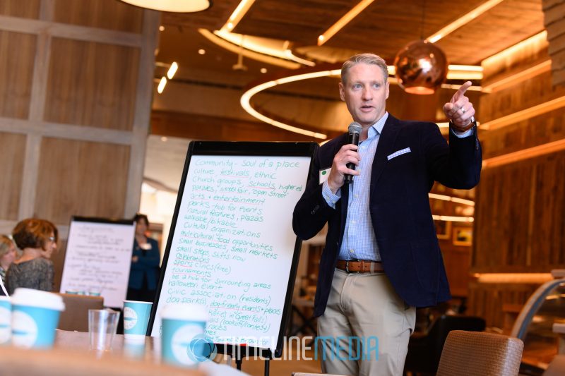 Rich Dinning of Brookfield Properties speaking at a Tysons Partnership event at Urbanspace ©TimeLine Media