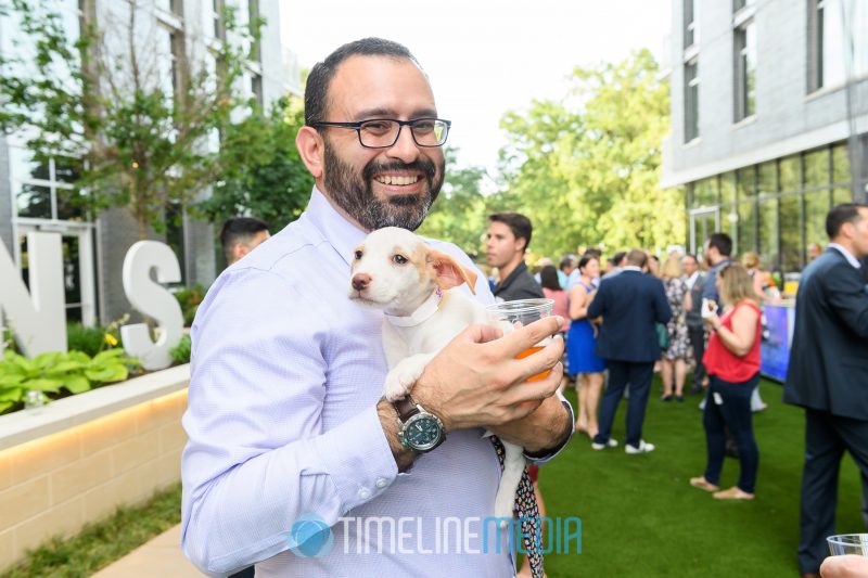 Wolf Trap Animal Rescue puppy - Tysons Partnership summer reception ©TimeLine Media