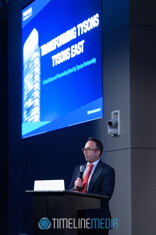 Jeff Tarae of the Tysons Partnership speaking at Capital One HQ ©TimeLine Media