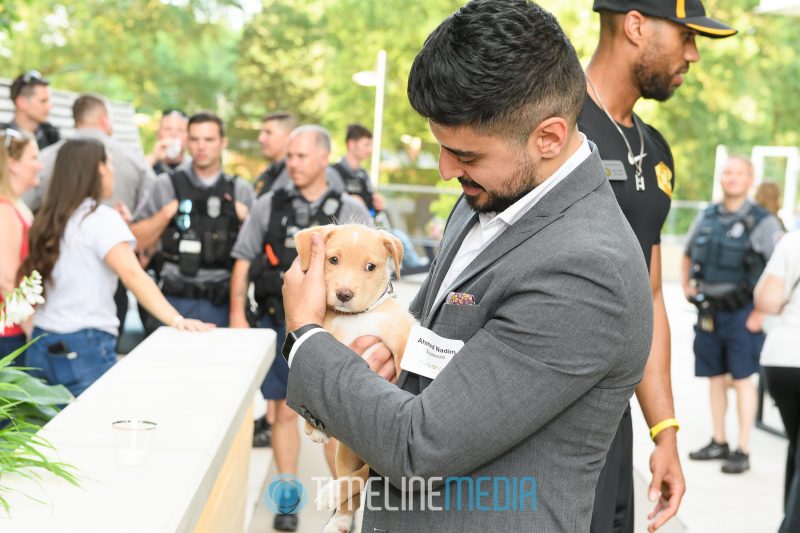 Wolf Trap Animal Rescue puppy - Tysons Partnership summer reception ©TimeLine Media