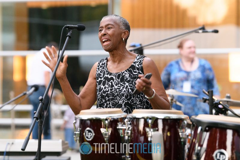 Hunter Mill Supervisor Cathy Hudgins speaking at the Tysons Tailgate ©TimeLine Media