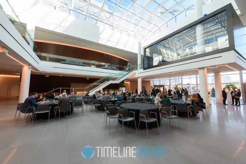 Capital One HQ atrium during a Tysons Partnership event ©TimeLine Media