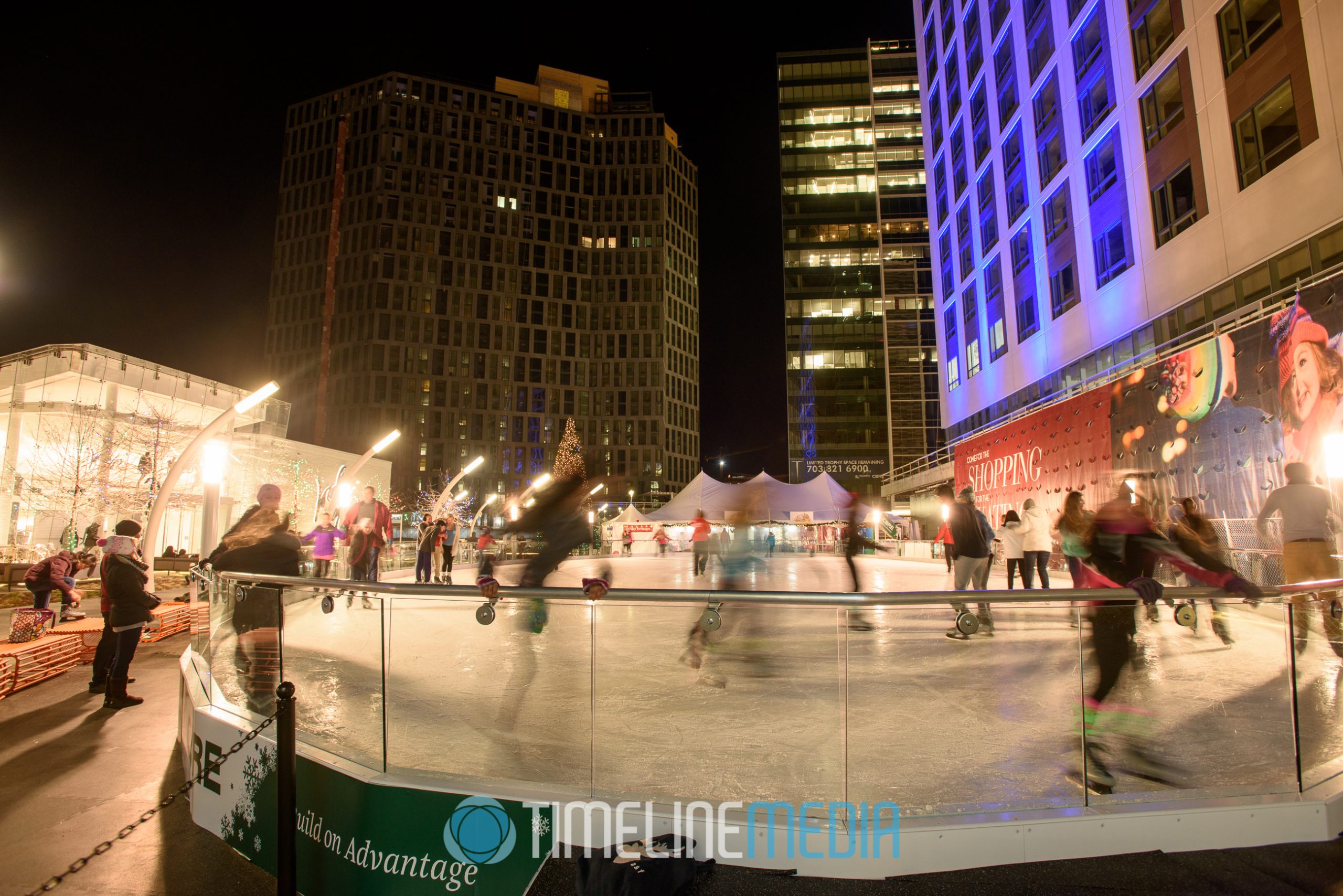 Ice skating on the Plaza at Tysons Corner Center