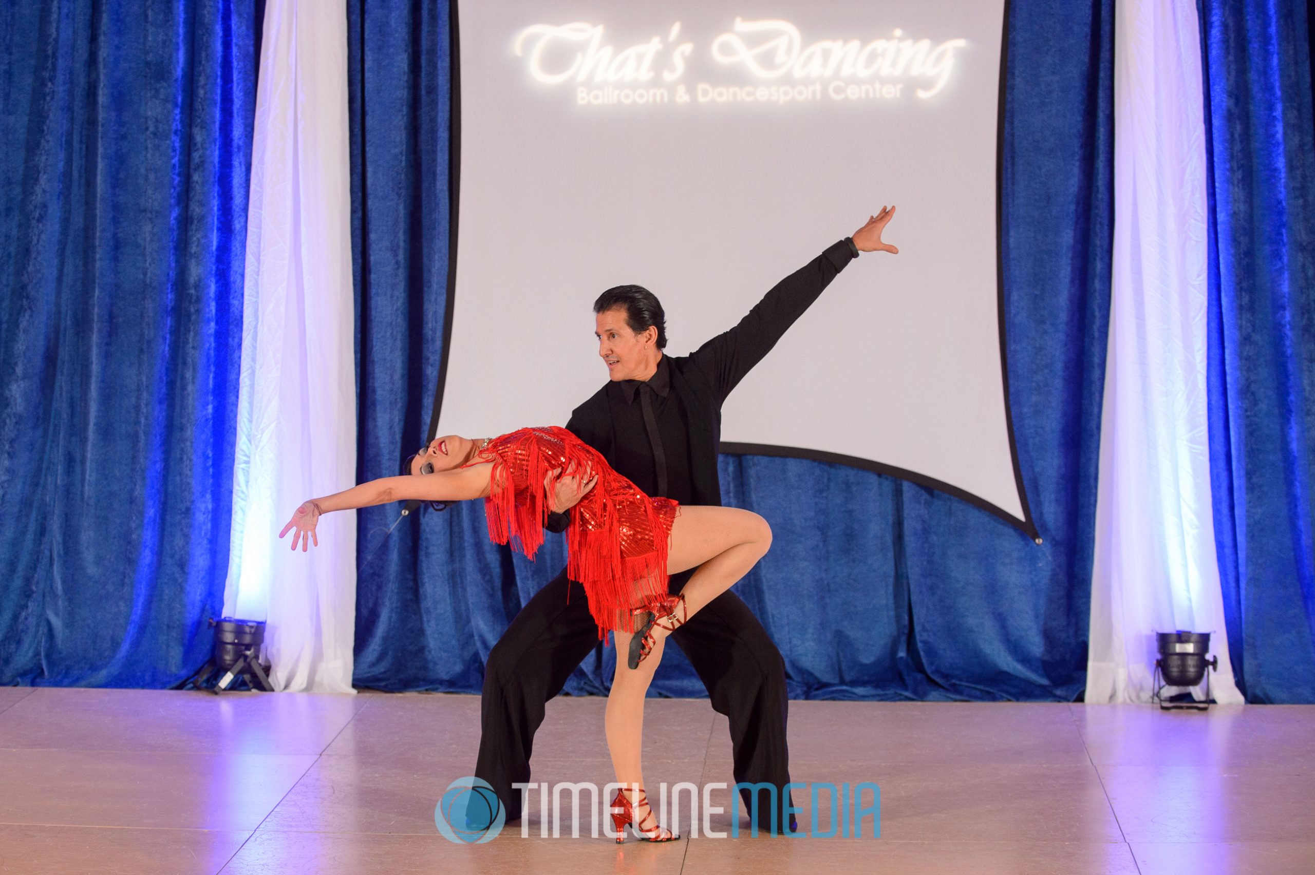 Carlos Pabon dancing with a student from That's Dancing Studio ©TimeLine Media