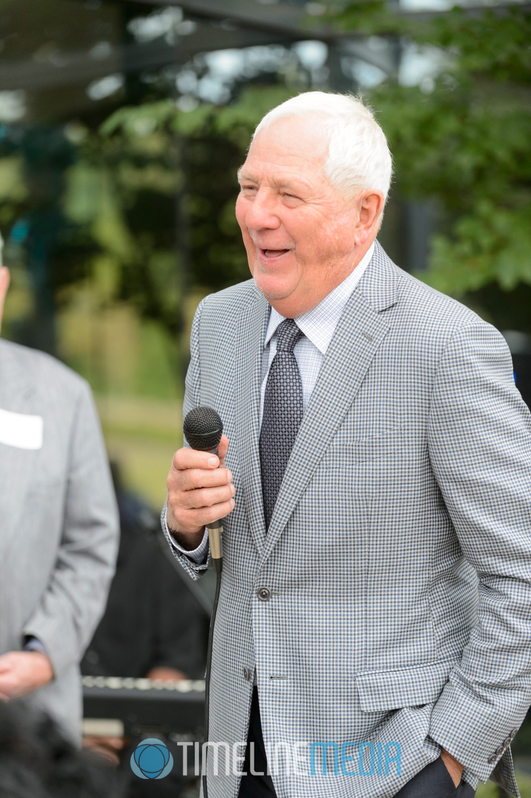 Milt Peterson speaking at his company's 50 year anniversary ©TimeLine Media
