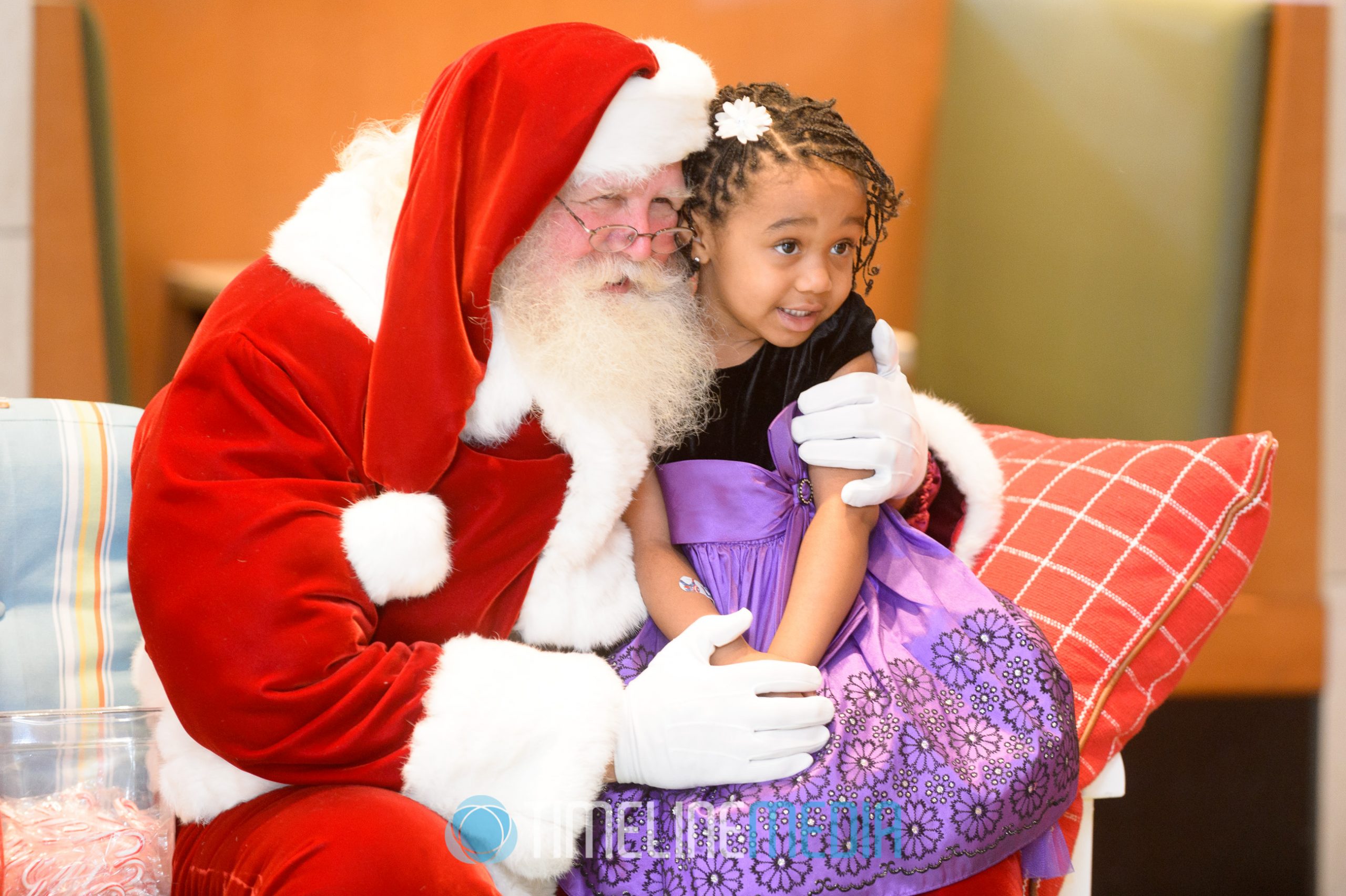 Santa greets children - Tysons Corner Center