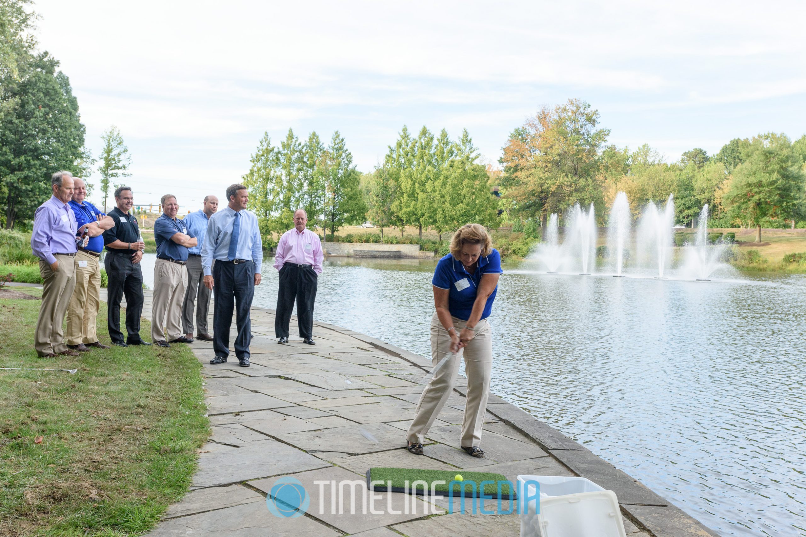 Golf ball driving practice at Peterson Companies HQ ©TimeLine Media