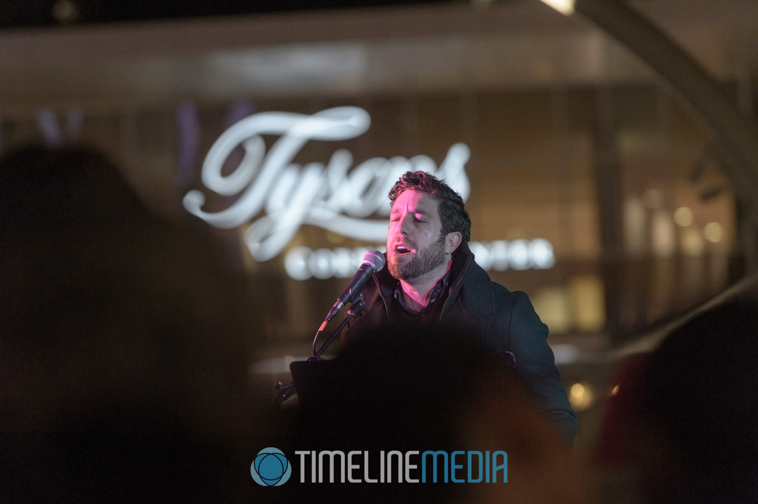 Elliott Yamin performing on the Plaza at Tysons Corner Center