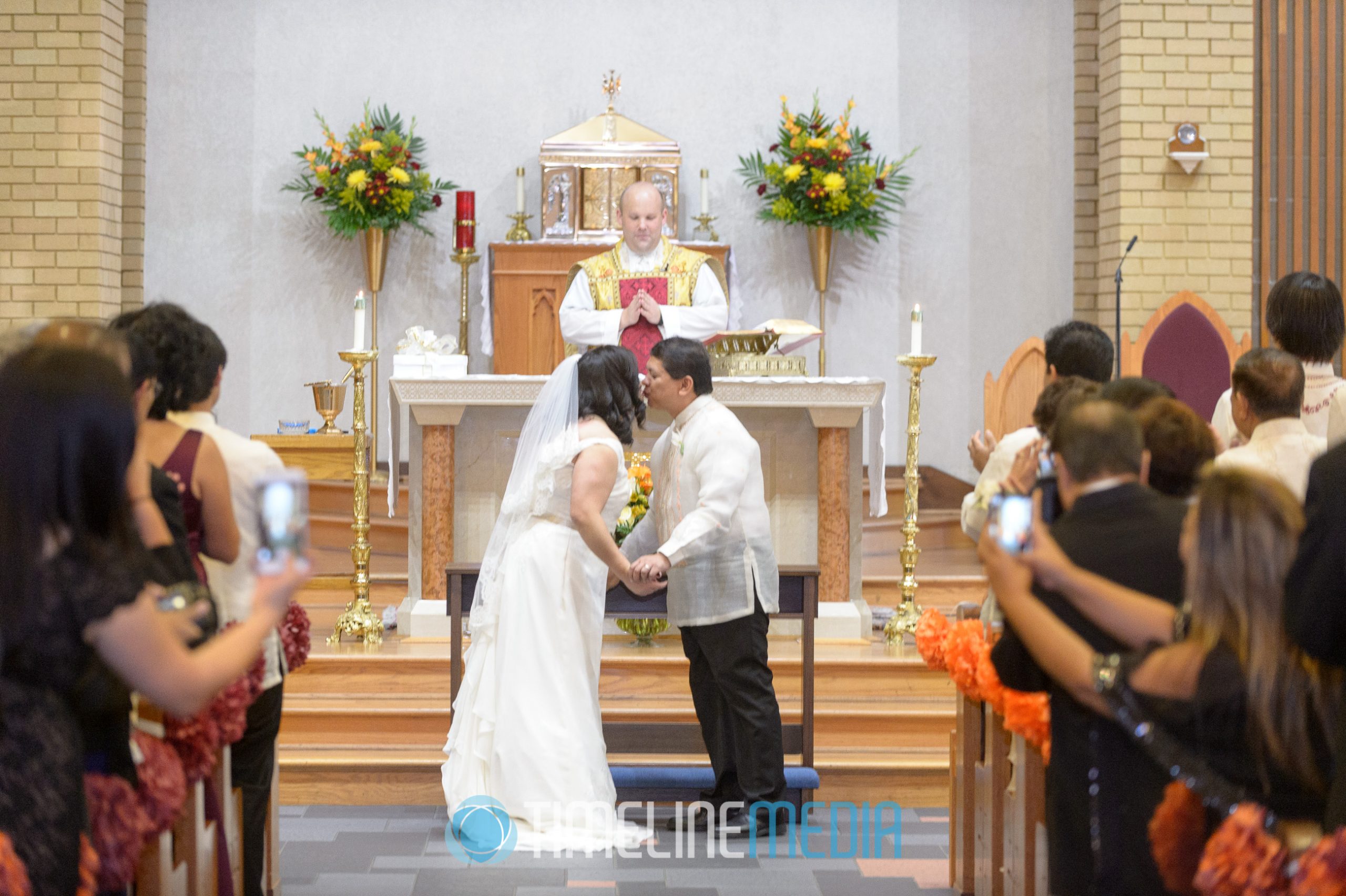 Jo and Claro's wedding at Our Lady of Angels Church in Woodbridge, VA ©TimeLine Media