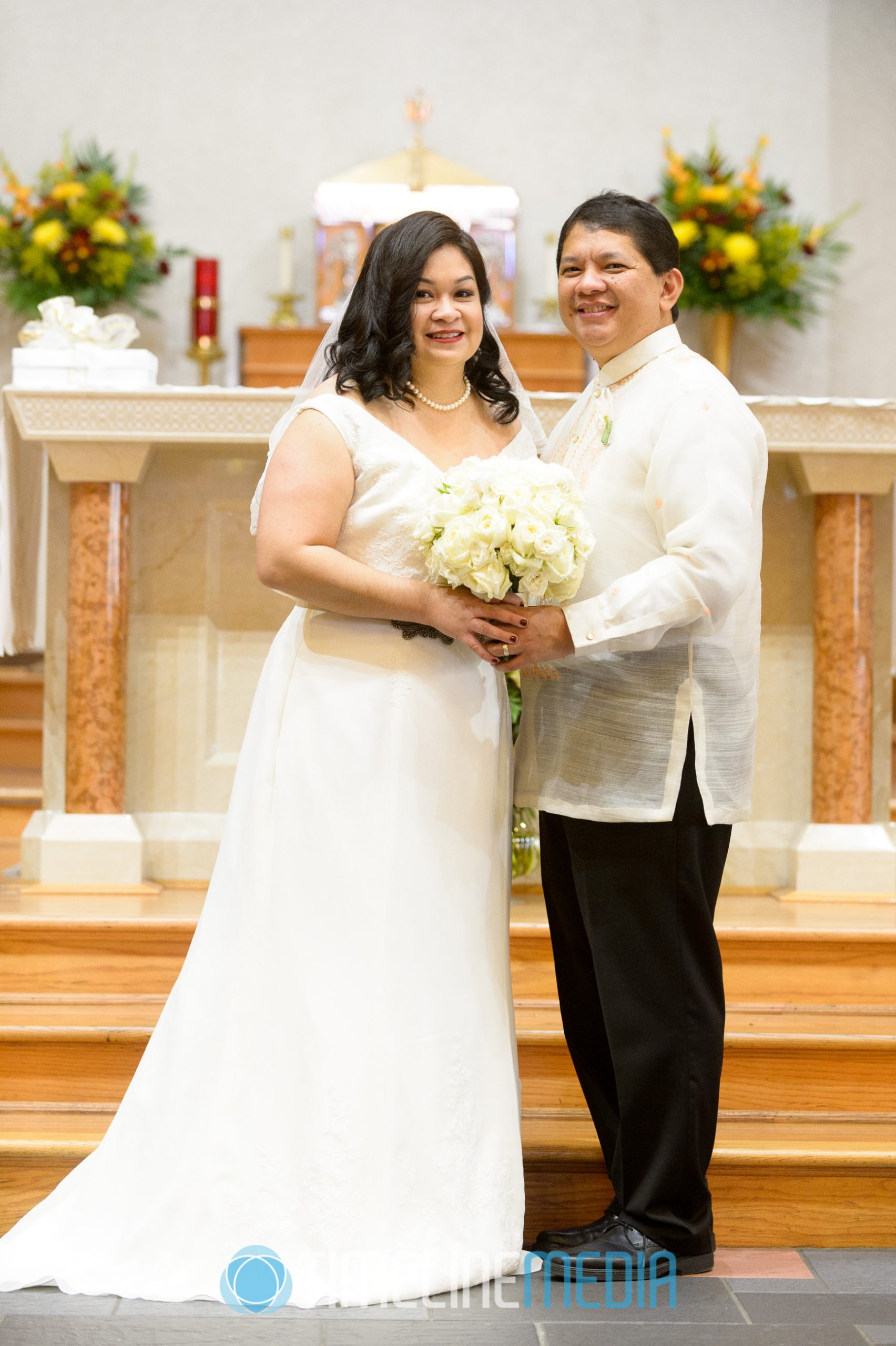 Jo and Claro's Wedding at Our Lady of Angels Church in Woodbridge, VA ©TimeLine Media