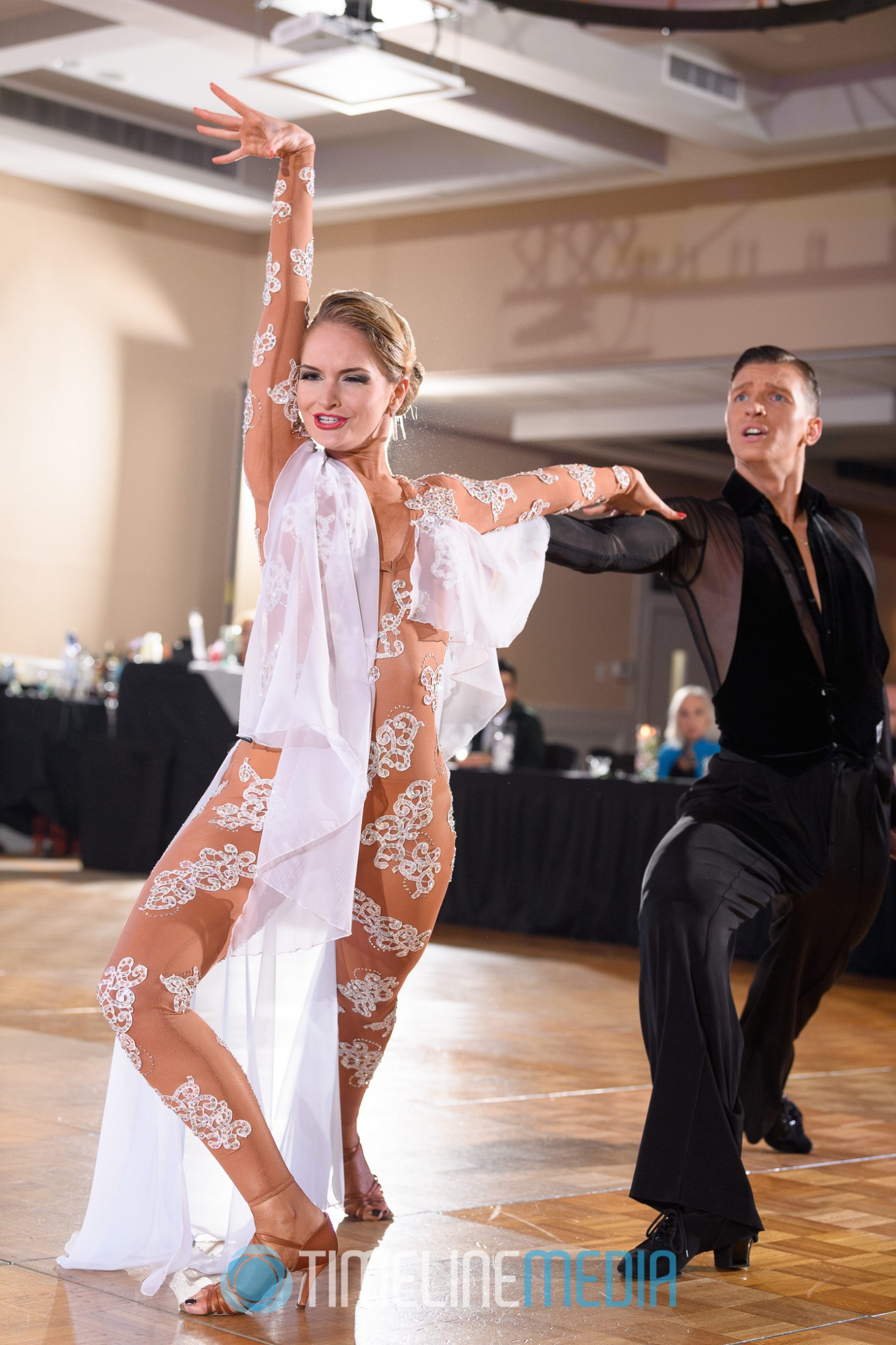 Mykyta Serdyuk and Anna Krasnoshapka dancing a professional show at the 2018 Asheville Dance Classic ©TimeLine Media