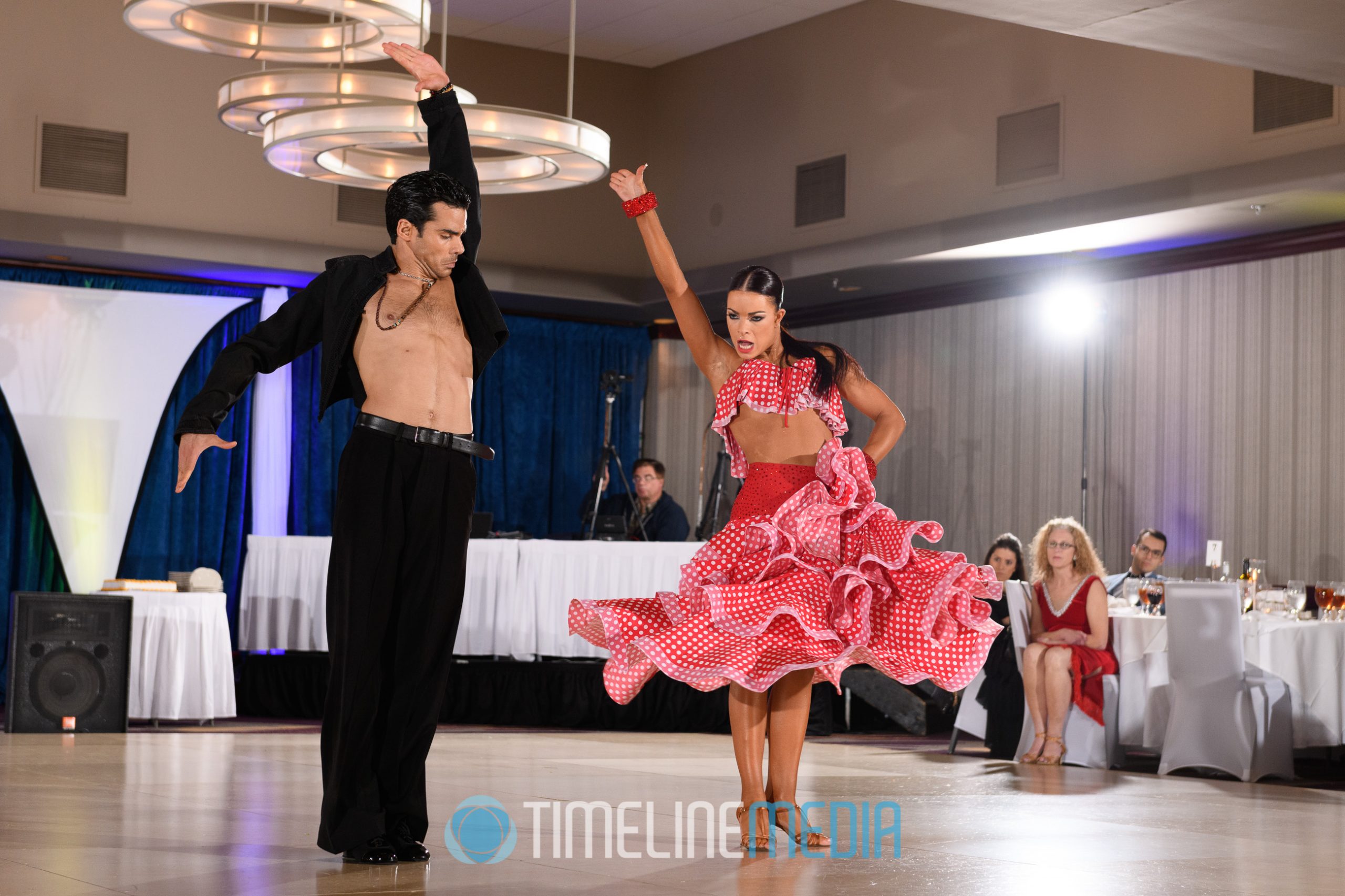 Tal Livshitz and Ilana Keselman dancing a professional show at the Fantasy Ball Dancesport Competition ©TimeLine Media