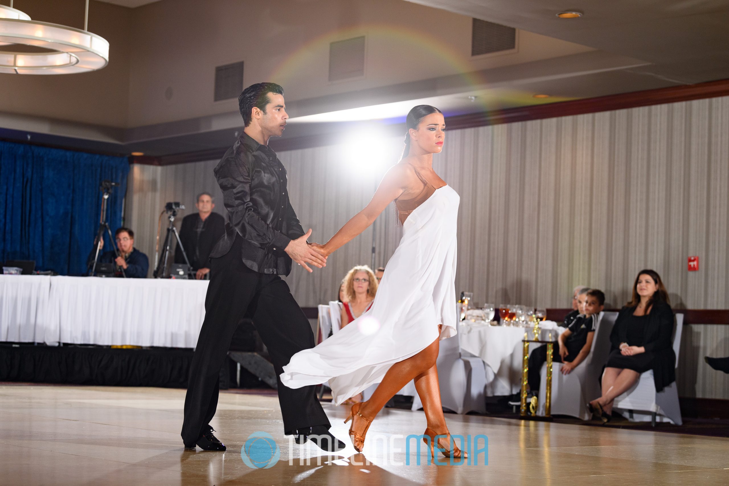 Tal Livshitz and Ilana Keselman dancing a professional show at the Fantasy Ball Dancesport Competition ©TimeLine Media