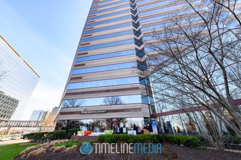 The Palm Restaurant in Tysons set up for a Tysons Partnership reception ©TimeLine Media