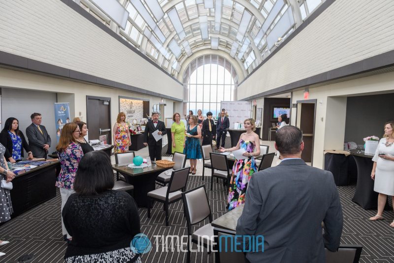 Preparing the non-profit booths for the 2018 Summer Soiree of the Tysons Chamber ©TimeLine Media