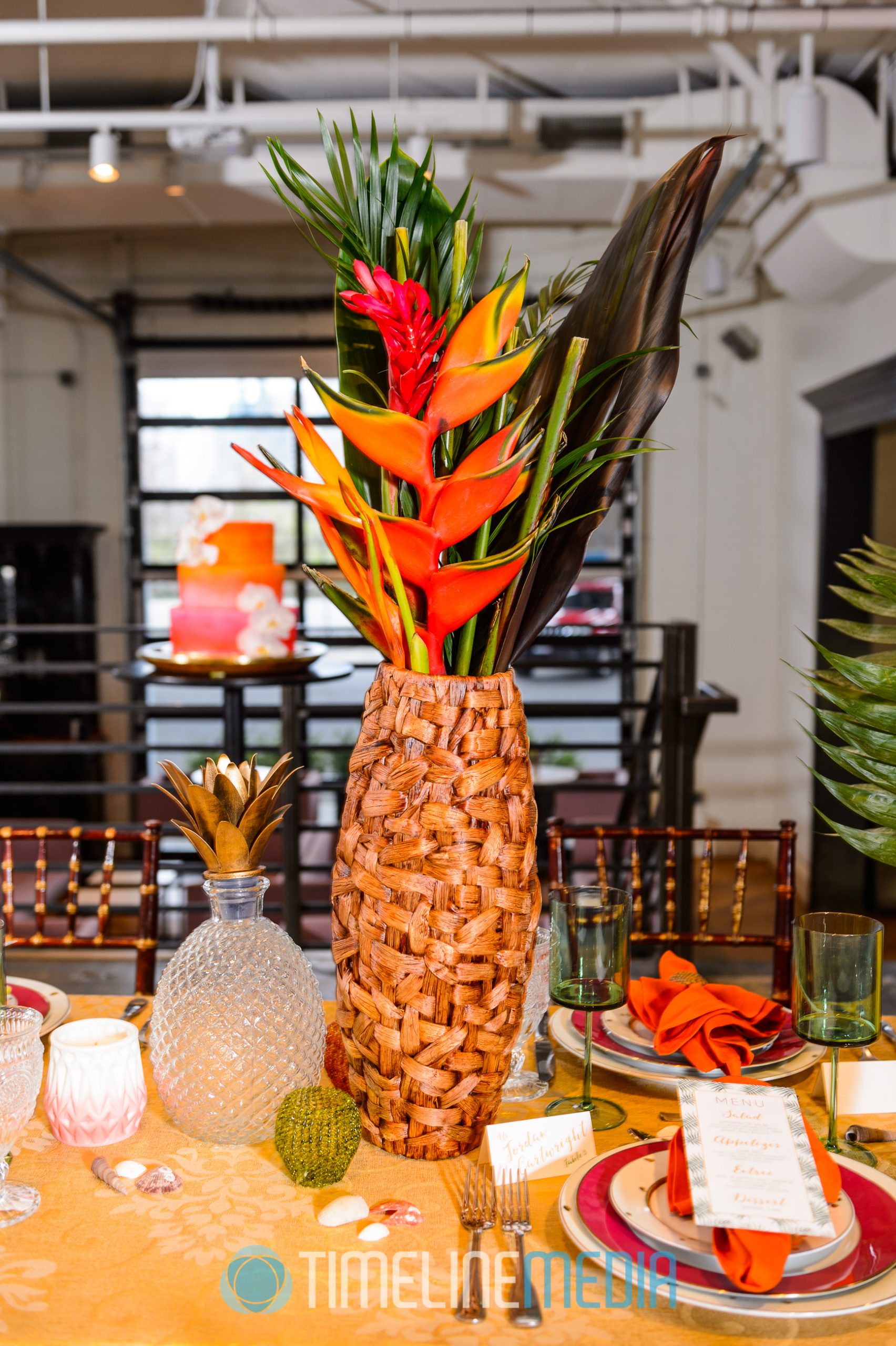 Reception table for Andrew Roby Events ©TimeLine Media