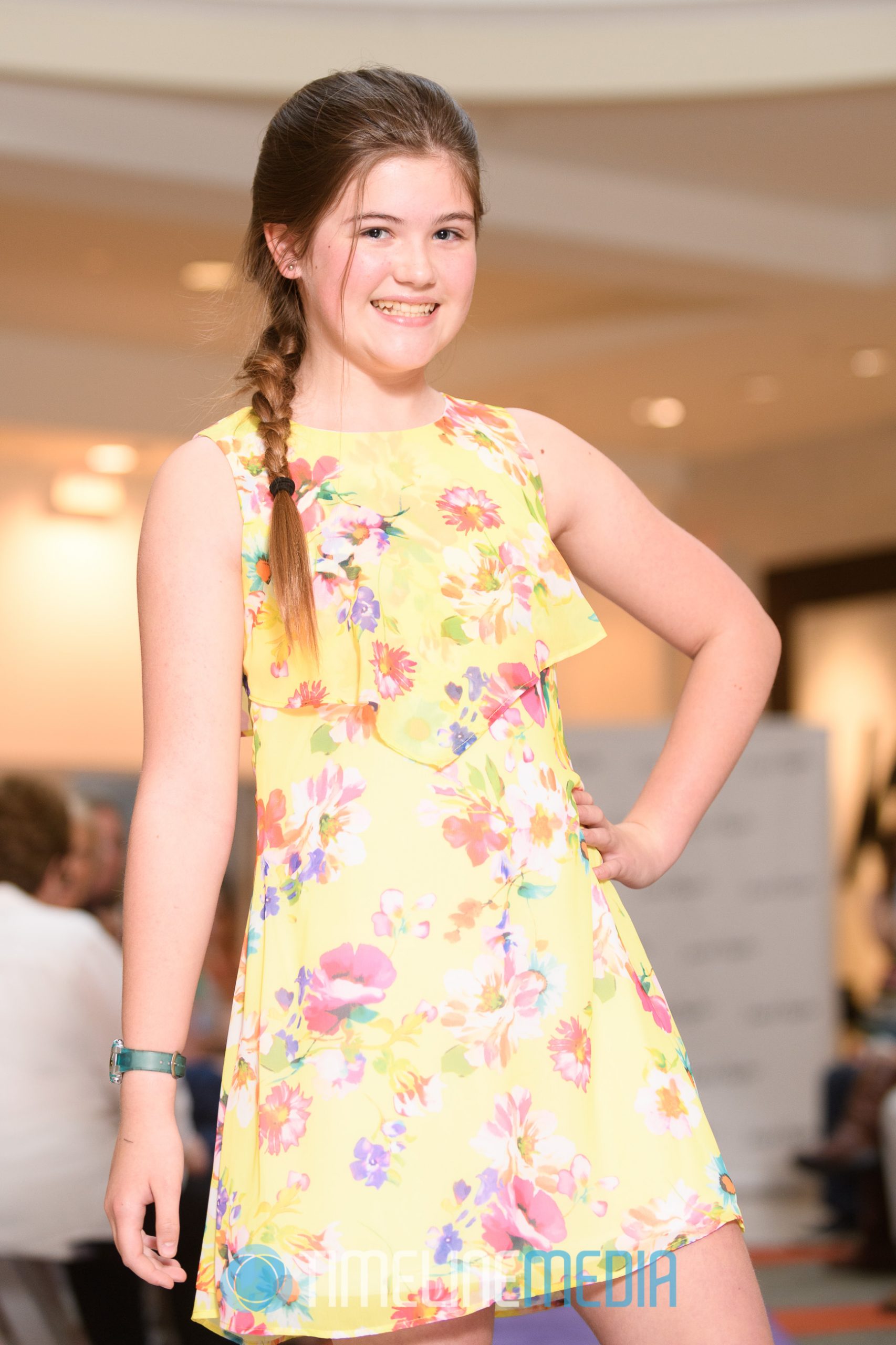 Model at a Lord and Taylor fashion show in Tysons Corner Center 