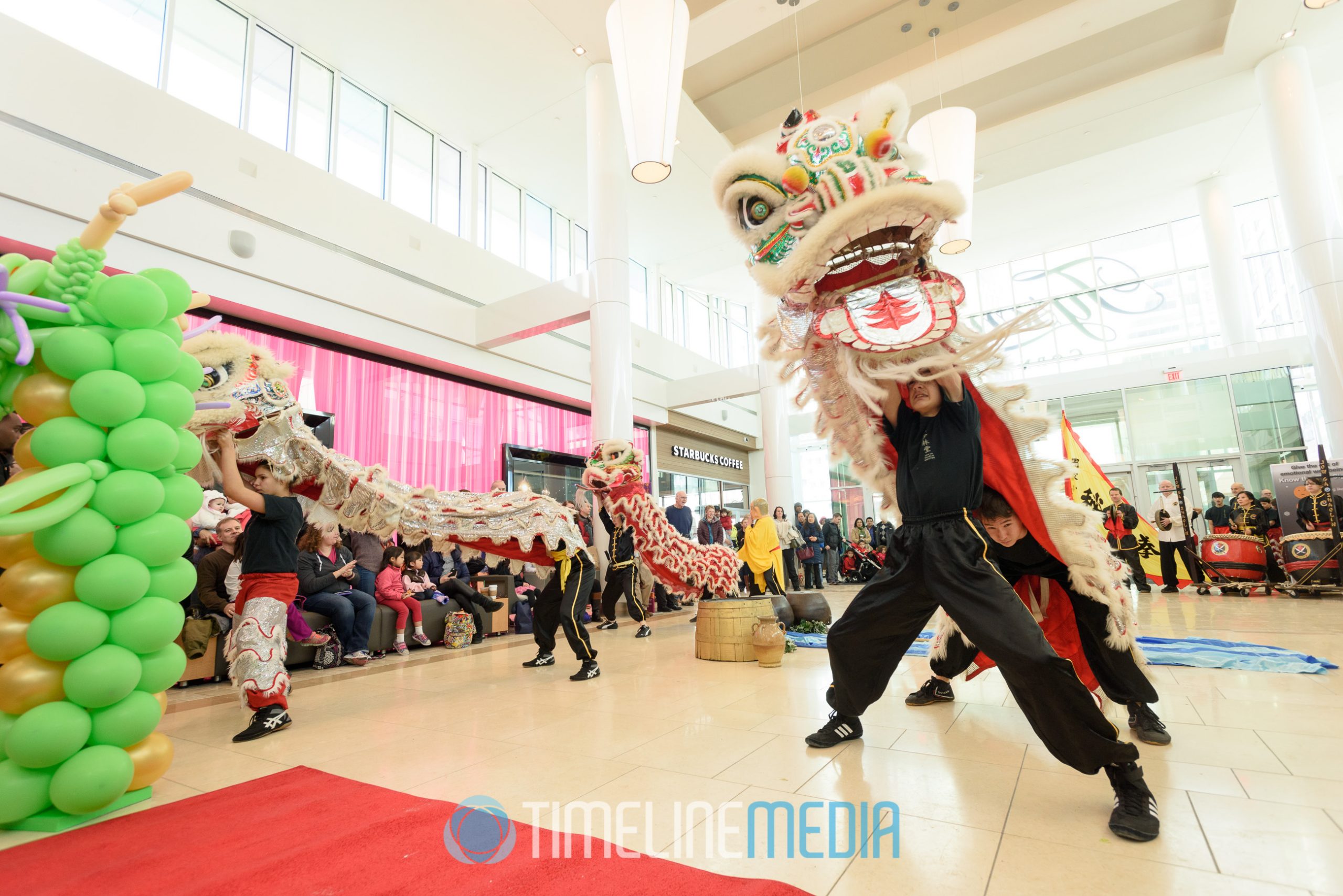 Dancing dragon -performing at the Concourse at Tysons Corner Center ©TimeLine Media