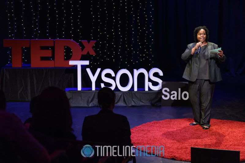 Eva Lewis hosting a TEDx salon in Tysons, VA ©TimeLine Media