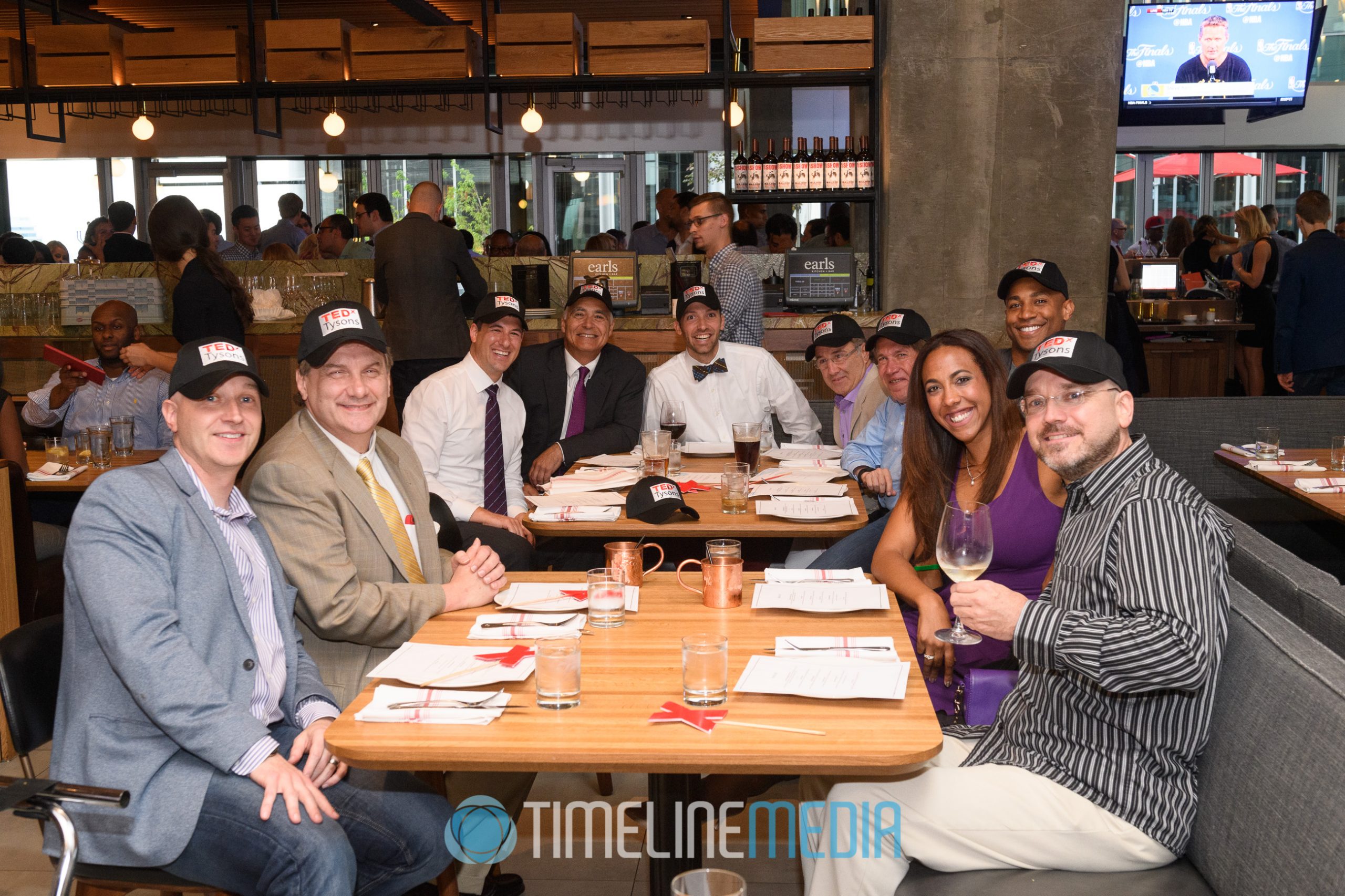 TEDxTysons speakers and organizers at a pre-event dinner ©TimeLine Media