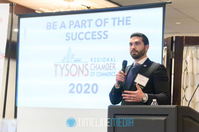 Tysons Chair Tucker Gladhill speaking at the Tower Club ©TimeLine Media