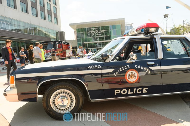 2017 First Responders Day - Retro Fairfax County police cruiser on the Plaza at Tysons Corner Center 