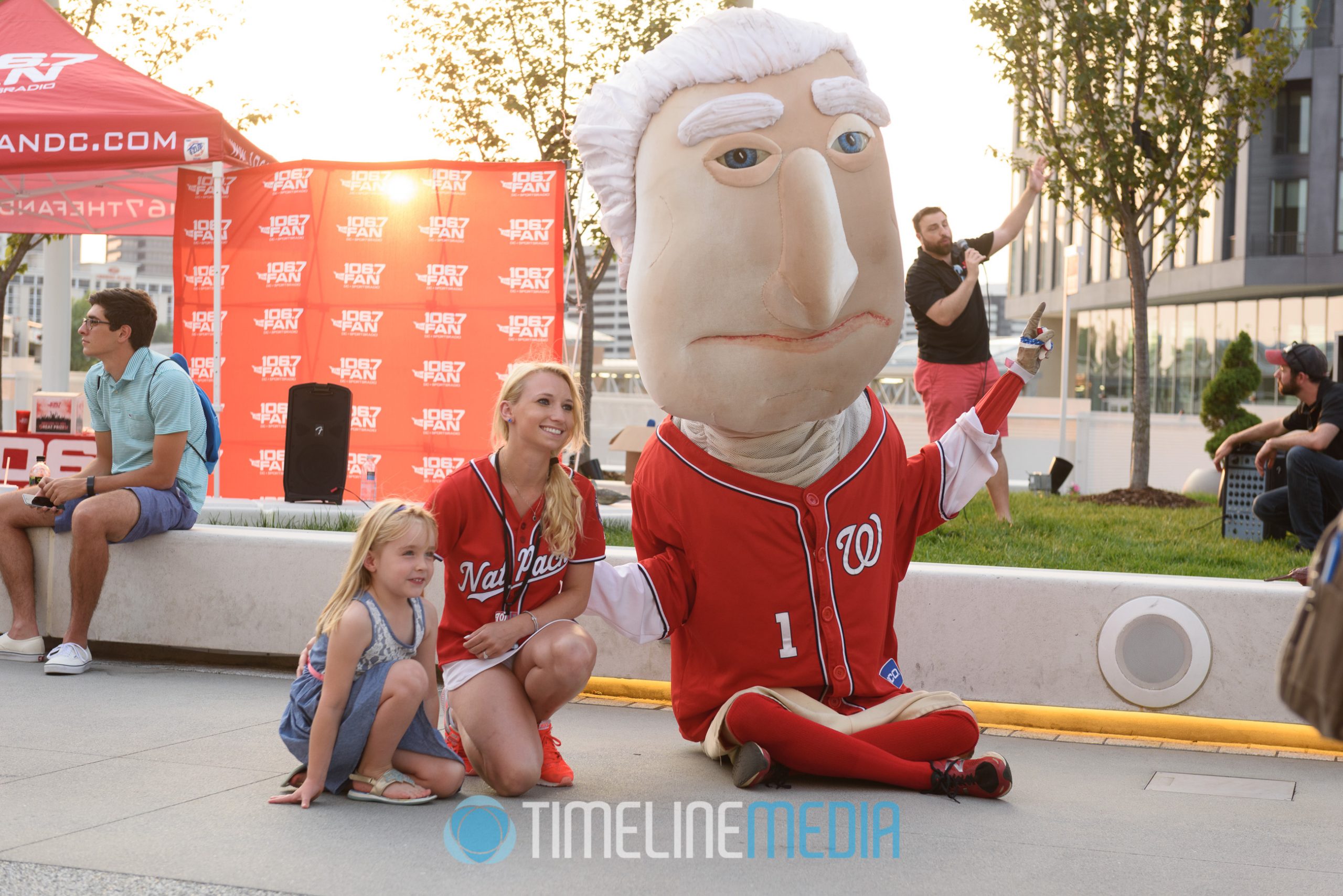MLB All Star Game event on Tysons Corner Center Plaza with the Washington Nationals and the 1067 The Fan radio station
