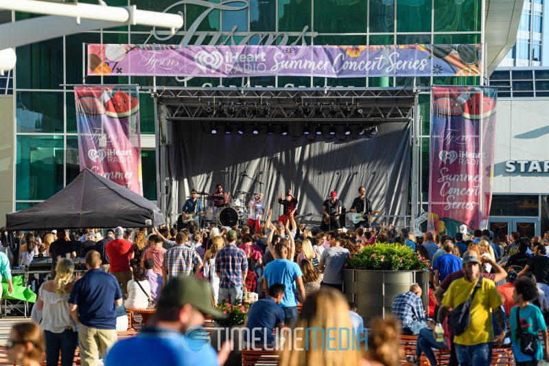 iHeart Radio Summer Concert Series stage on the Plaza at Tysons Corner Center