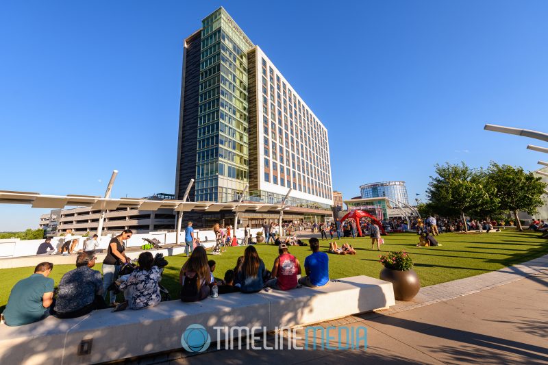 Beautiful afternoon on the Plaza at Tysons Corner Center for a summer concert performance