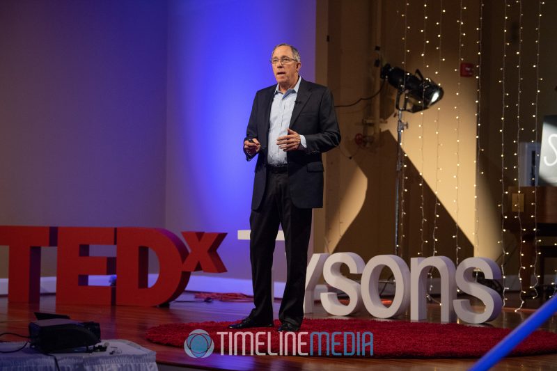 Vice Admiral Cutler Dawson speaking at a TEDxTysons salon event ©TimeLine Media