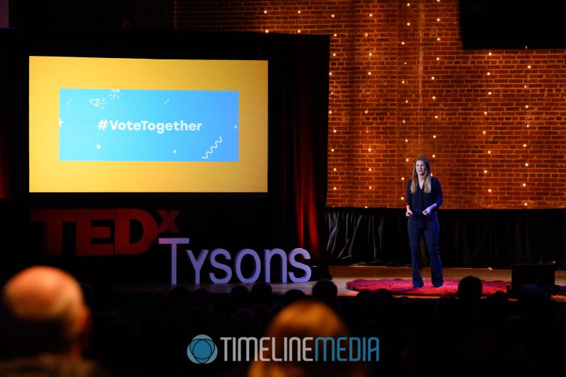 Jenn Brown speaking at a TEDx event at the State Theater in Falls Church, Virginia ©TimeLine Media