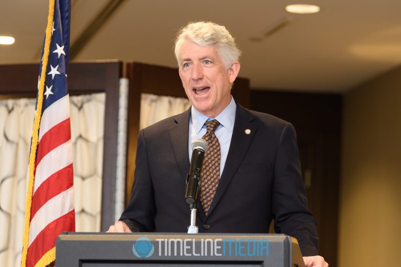 Virginia Attorney General Mark Herring speaking at the Tysons Chamber board installation breakfast at the Tysons Tower Club ©TimeLine Media