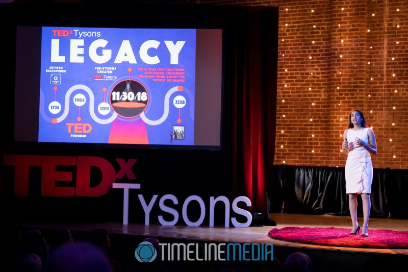 Marissa Sumathipala speaking at a TEDx event at the State Theater in Falls Church, Virginia ©TimeLine Media