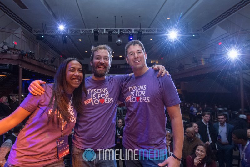 Stacy, Ashwood, and Josh after their Legacy - TEDx event at the State Theater in Falls Church ©TimeLine Media