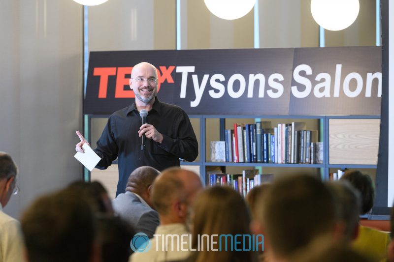Andrew Chapman - host of the TEDxTysons salon at WeWork in Tysons ©TimeLine Media