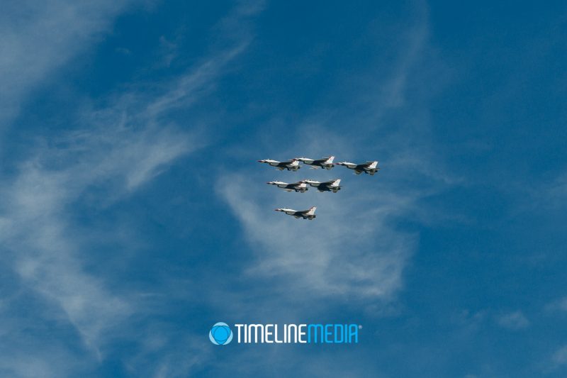 USAF Thunderbirds performing their America Strong flyover Falls Church, Virginia ©TimeLine Media