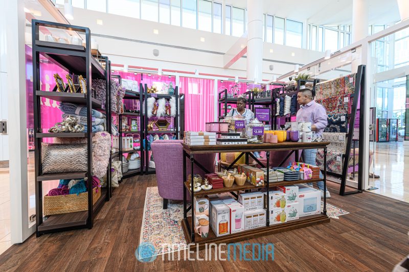 Shoppers going through a pop up at Tysons Corner Center