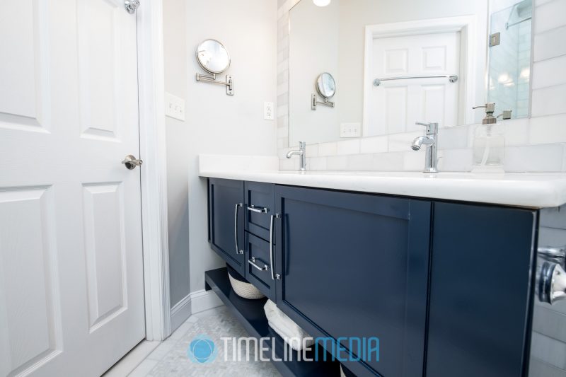 Bathroom renovation by LUSH interior design in Alexandria, Virginia ©TimeLine Media