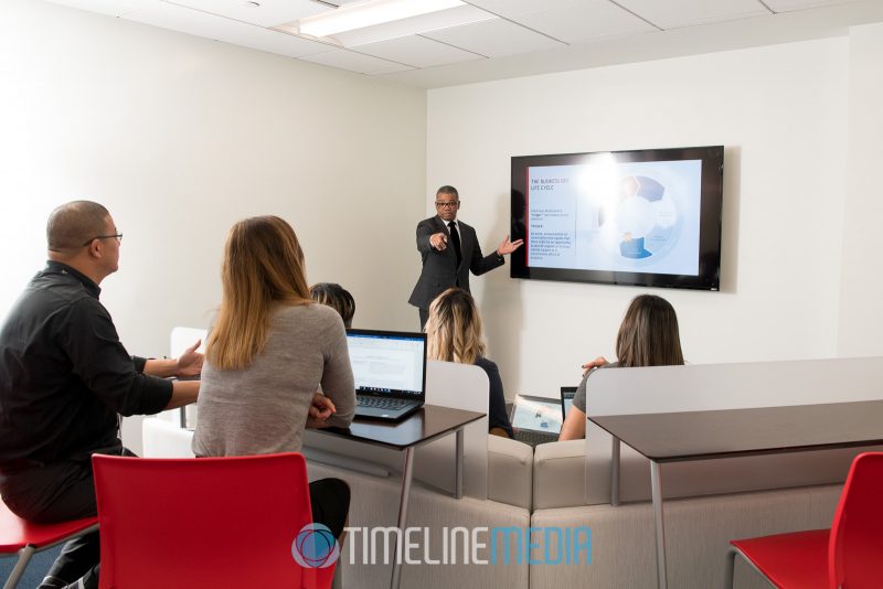 Team meeting in a conference room in Tysons ©TimeLine Media