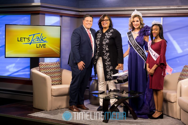 Let's Talk Live host Brian Van De Graff after the Miss Cosmos USA segment ©TimeLine Media