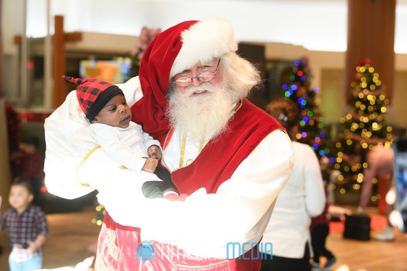 Visiting with kids at the 2019 Santa Breakfast at Tysons Corner Center
