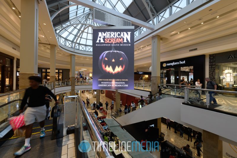 Digital signage for American Scream at Tysons Corner Center 2019 3rd Quarter Media