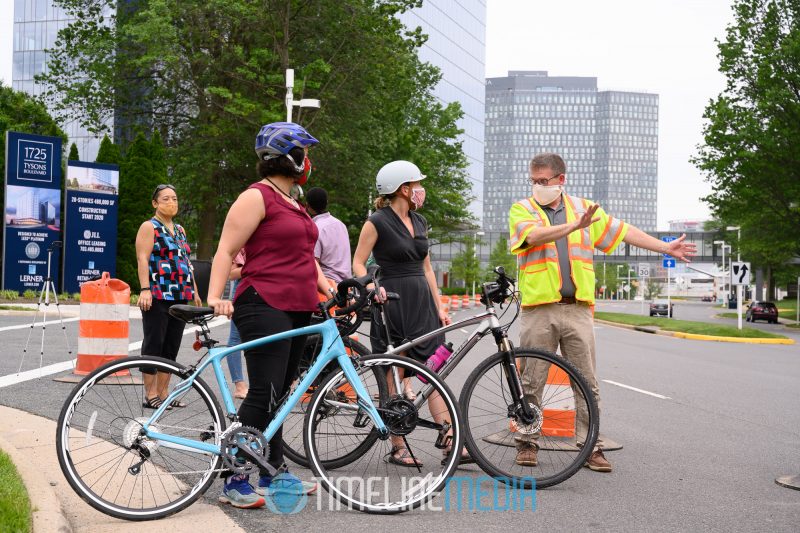 Bike Riders getting ready to test the Tysons Open Streets project ©TimeLine Media