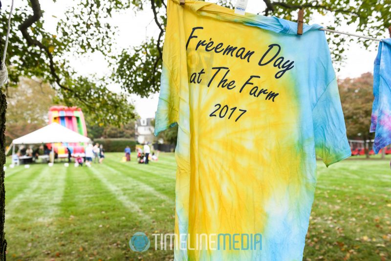 Tie dyed T-shirt hanging on a line at Tusculum Farm, Maryland ©TimeLine Media 70 Year Celebration